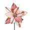 Pink Poinsettia Stem Velvety Flower Christmas Decoration Bendable Stem 25"x11"